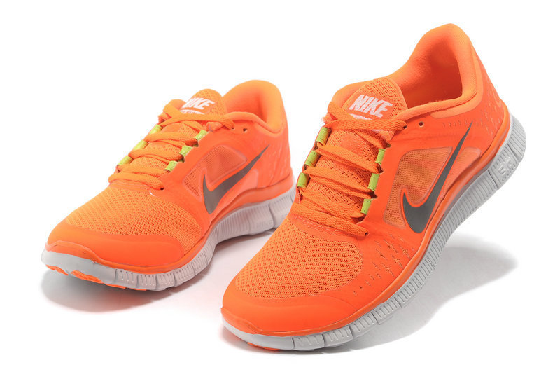 Hot Nike Free5.0 Women Shoes Gray/Orangered